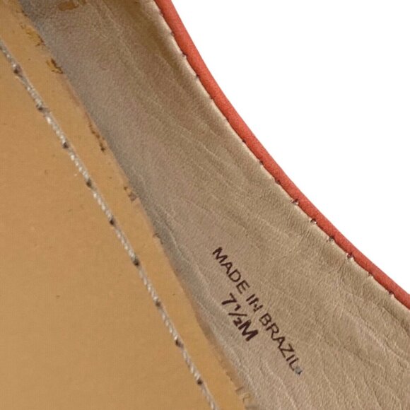 VIA SPIGA Papaya Suede Slingback Slide On Cork Wedge Heel Sz 7.5M Peep Toe Shoes - Picture 9 of 11